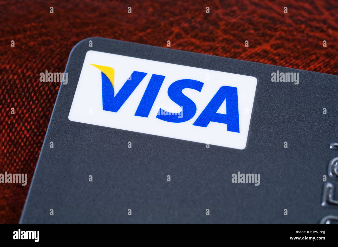 Détail d'une carte de crédit Visa Banque D'Images