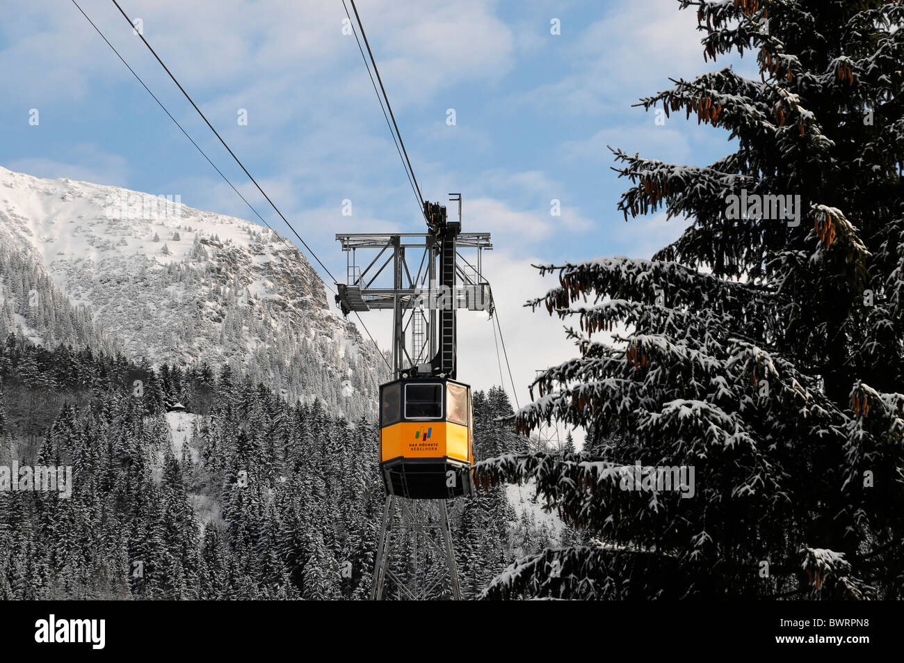 De la cabine téléphérique Nebelhorn Nebelhorn,, 2224m, Oberstdorf, Allgaeu, Bavaria, Germany, Europe Banque D'Images