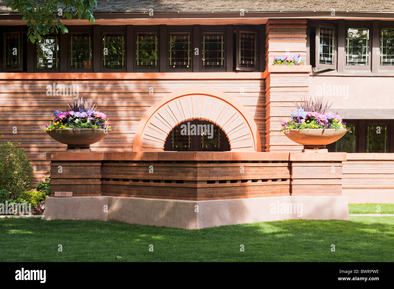 Maison Huertley Arthur, Oak Park, Chicago, Illinois Banque D'Images