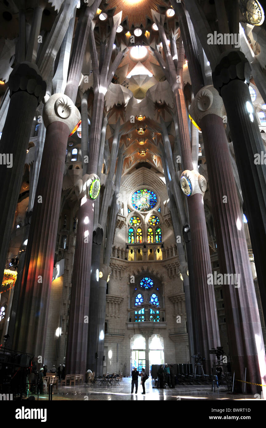 Sagrada Familia Antoni Gaudí Barcelone Espagne Catalogne Banque D'Images