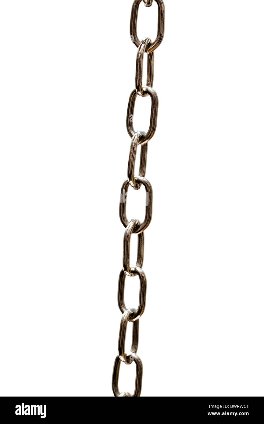 Chain isolé sur fond blanc Banque D'Images