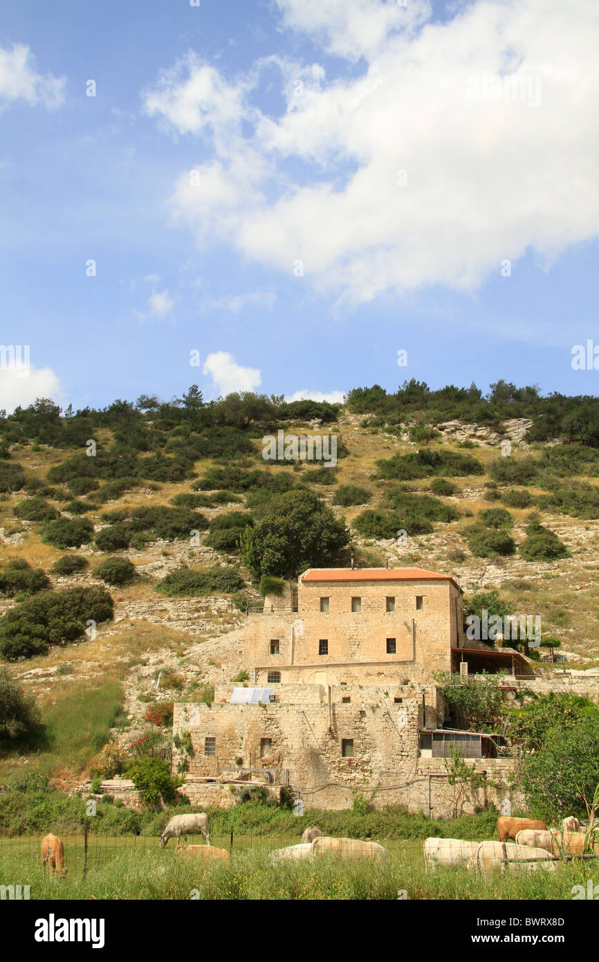 Israël, Basse Galilée, l'ancien moulin à farine de moines carmélites Wadi Zippori Banque D'Images