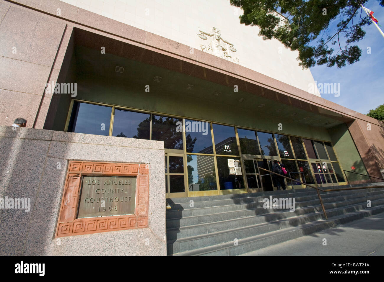 Stanley Mosk County Courthouse qui a traité ces procès célèbre le meurtre de Charles Manson le O. J. Simpson affaire de meurtre Banque D'Images