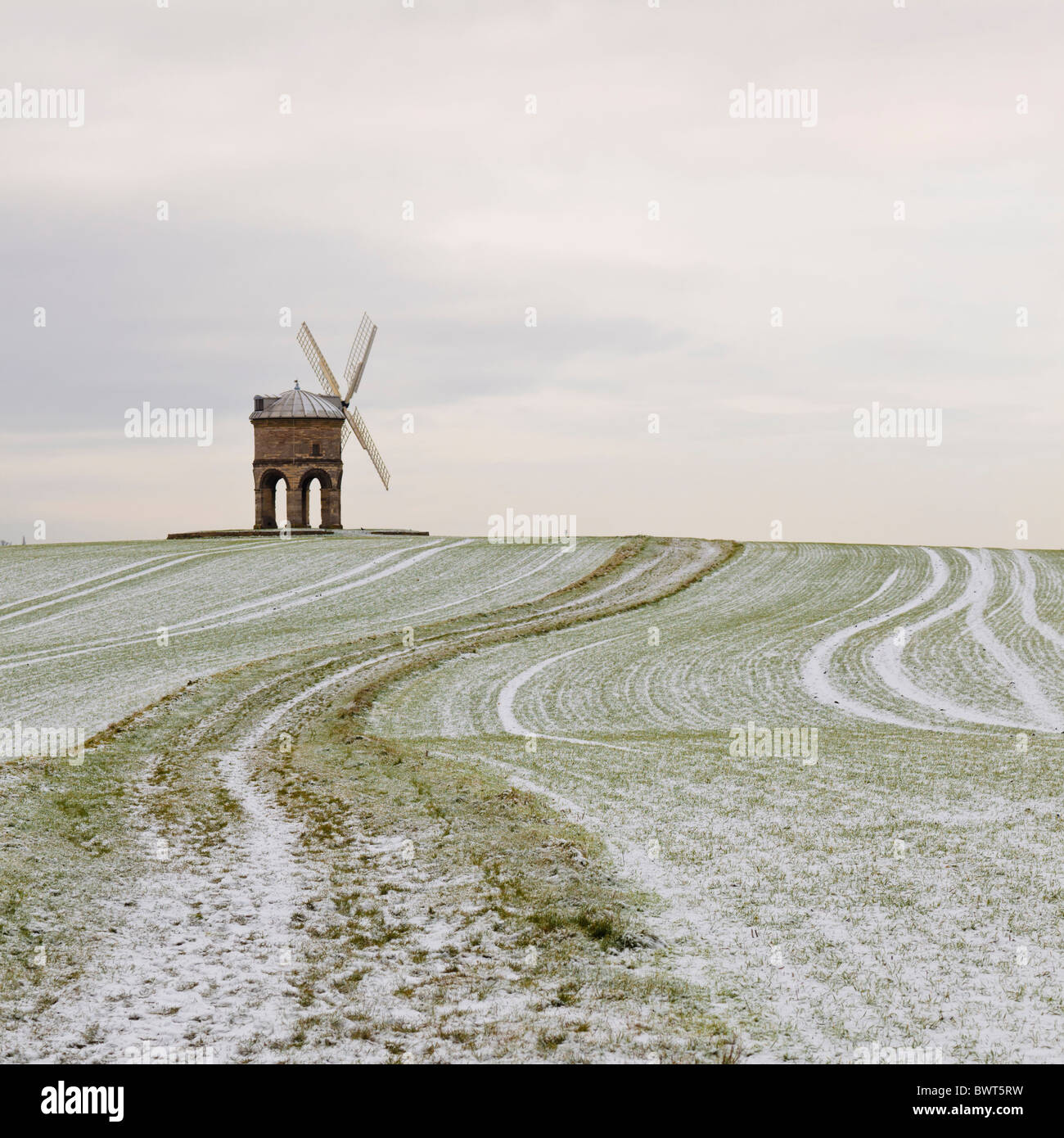 Moulin à Vent de Chesterton, un jour d'hiver, dans le Warwickshire, Royaume-Uni Banque D'Images