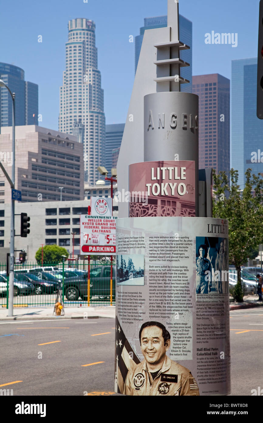 Kiosque dans Little Tokyo, Los Angeles, Californie, USA Banque D'Images