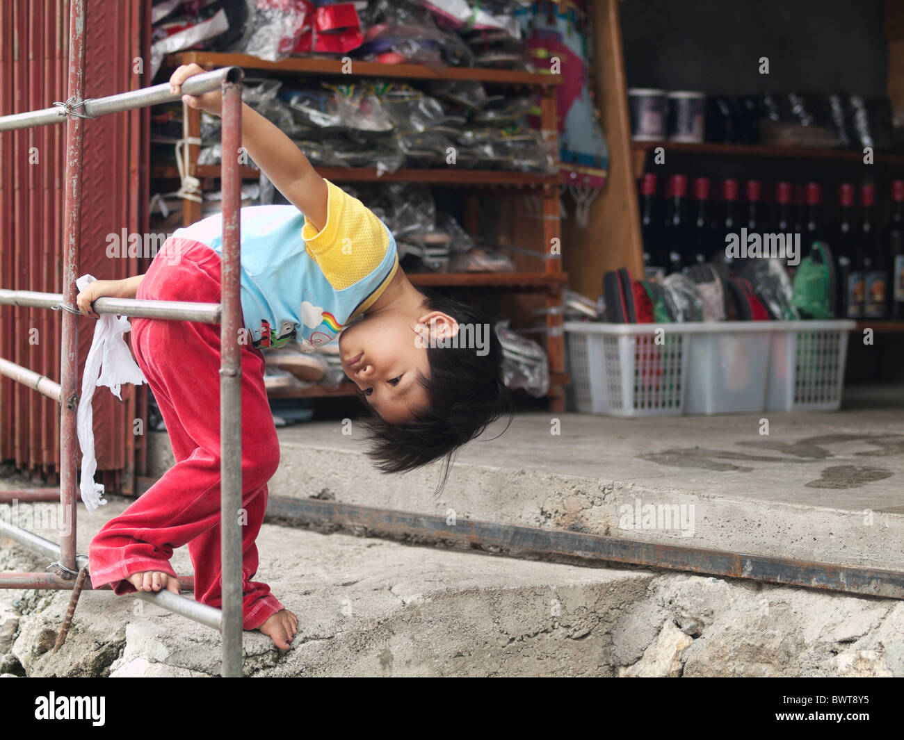 Jeune fille philippine Banque D'Images