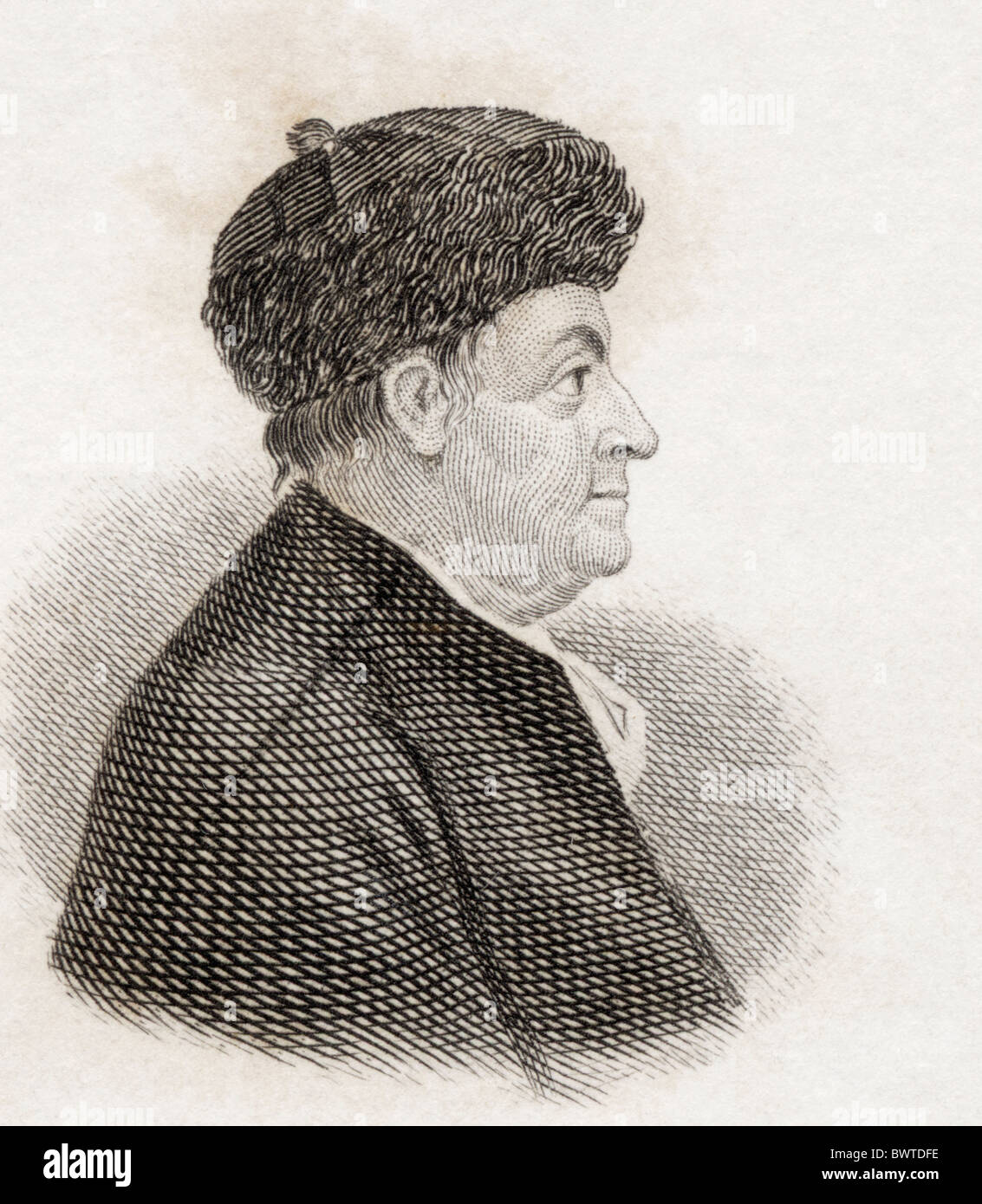 Benjamin Franklin, 1706 à 1790. L'un des pères fondateurs des États-Unis, polymathe, auteur, imprimante, satirique... Banque D'Images