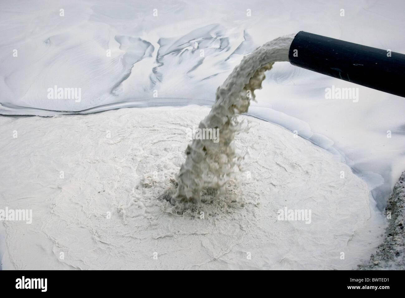 Les résidus de la Chine micacées de production d'argile Banque D'Images