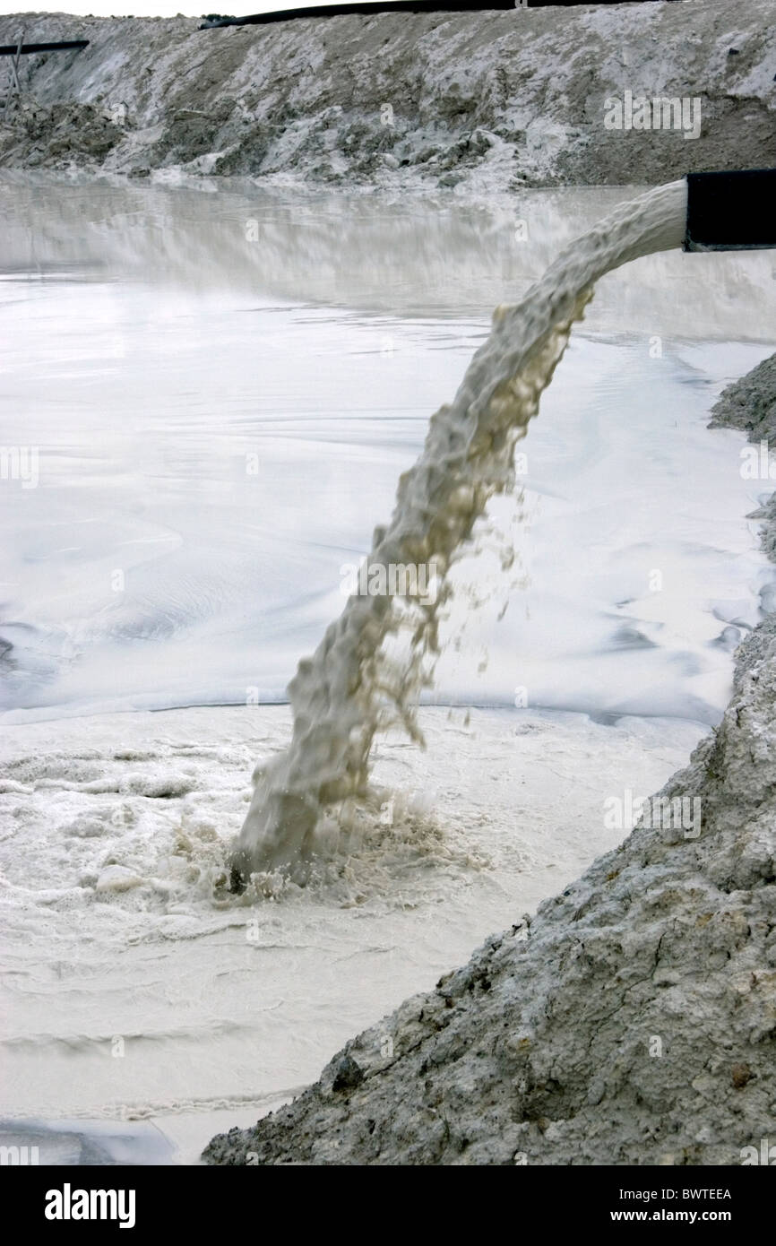 Les résidus de la Chine micacées de production d'argile Banque D'Images