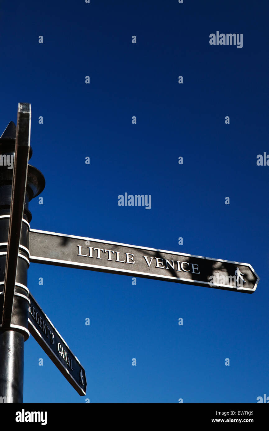 La marque d'une petite Venise Londres Banque D'Images