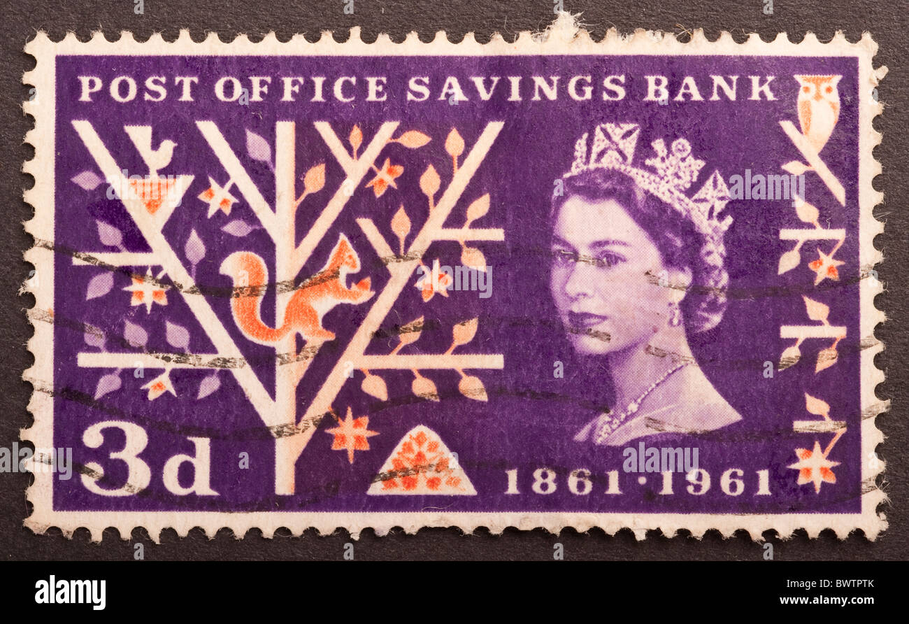 Royaume Uni timbre poste 3d, 1961 Banque D'Images