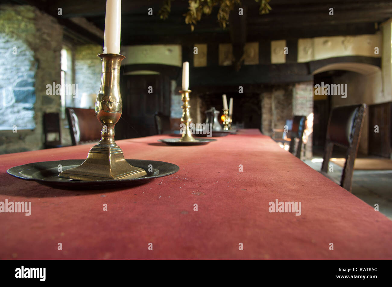 Intérieur du Château de Gwydir, à l'origine un manoir fortifié dans le Conway Valley, au nord du Pays de Galles, actuellement en restauration. Banque D'Images