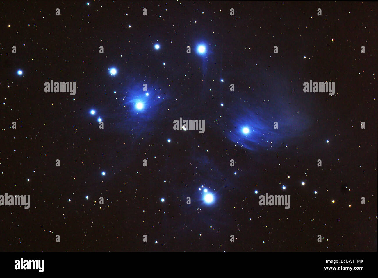 Plejades M45 NGC 1432 de l'espace extra-atmosphérique Constellation Taurus universum galaxies galaxie voie lactée stars star Banque D'Images