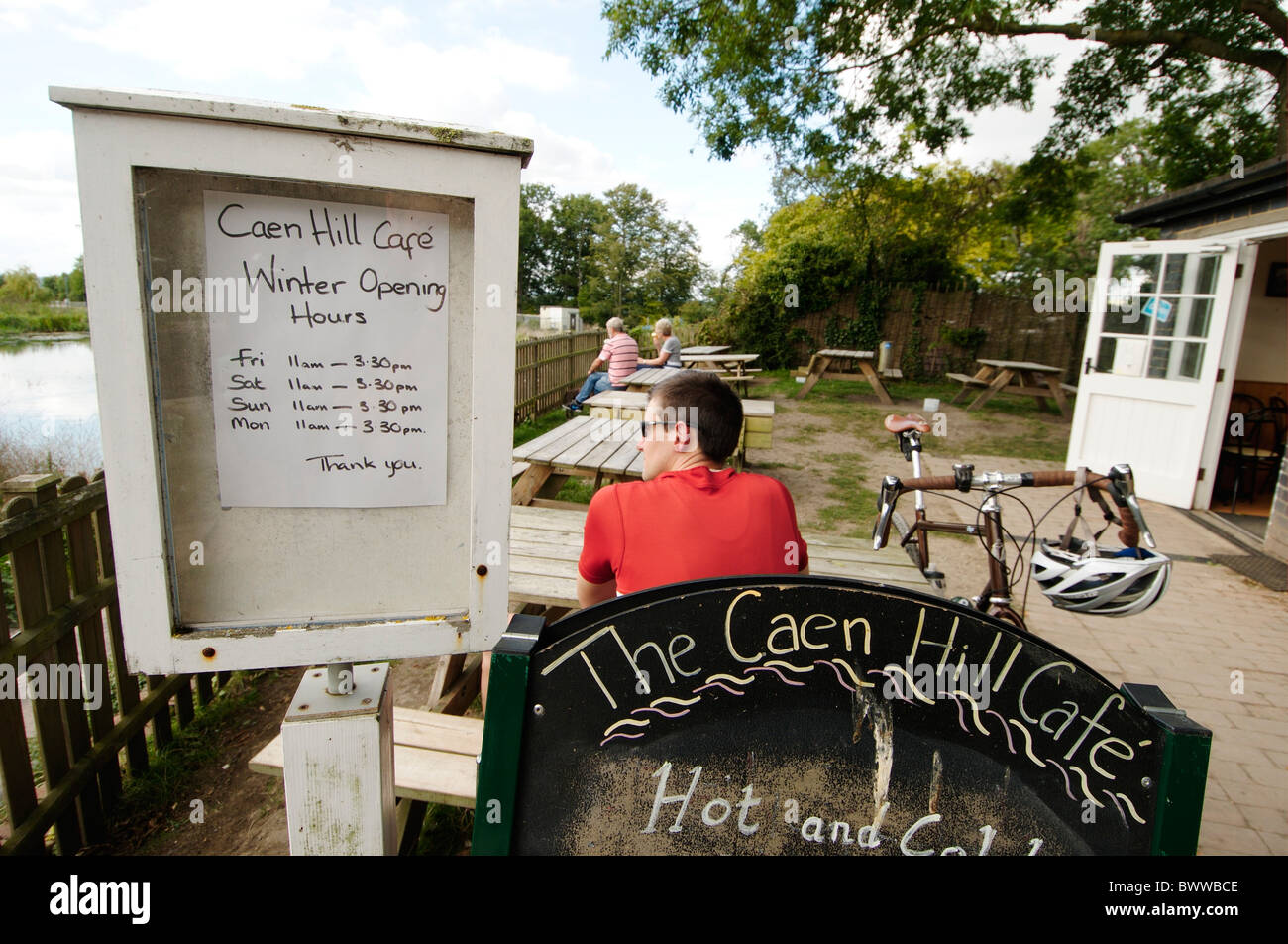 Caen Hill Locks cafe, Caen Hill, Wiltshire, Royaume-Uni Banque D'Images