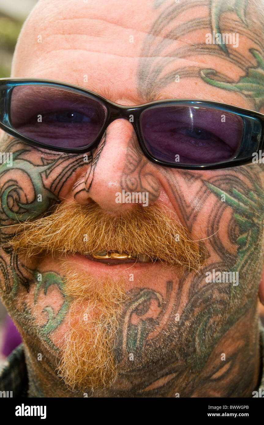 Tatouage fantastique design au Festival de tatouage à Bangkok en Thaïlande Banque D'Images