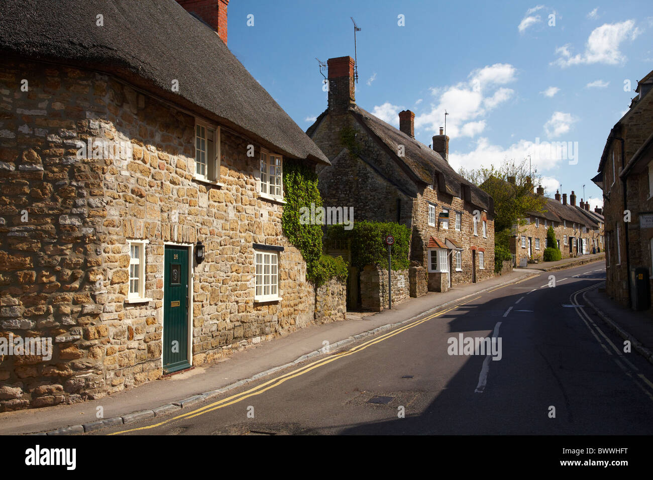 Chaumières, Abbotsbury village, Dorset, Angleterre, Royaume-Uni Banque D'Images