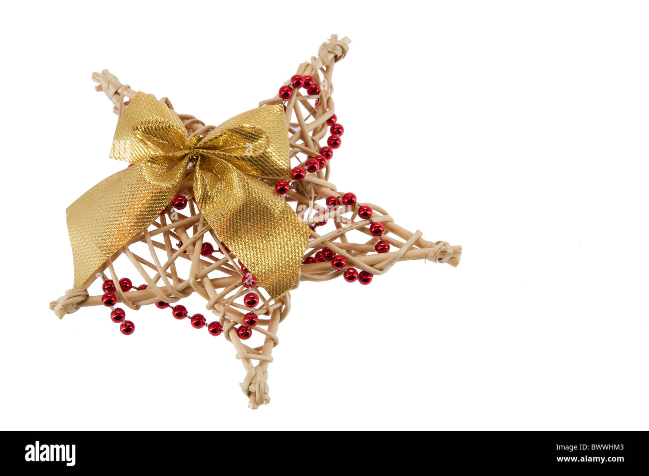 Une photo de l'ensemble de noël (étoile et l'arc) Banque D'Images