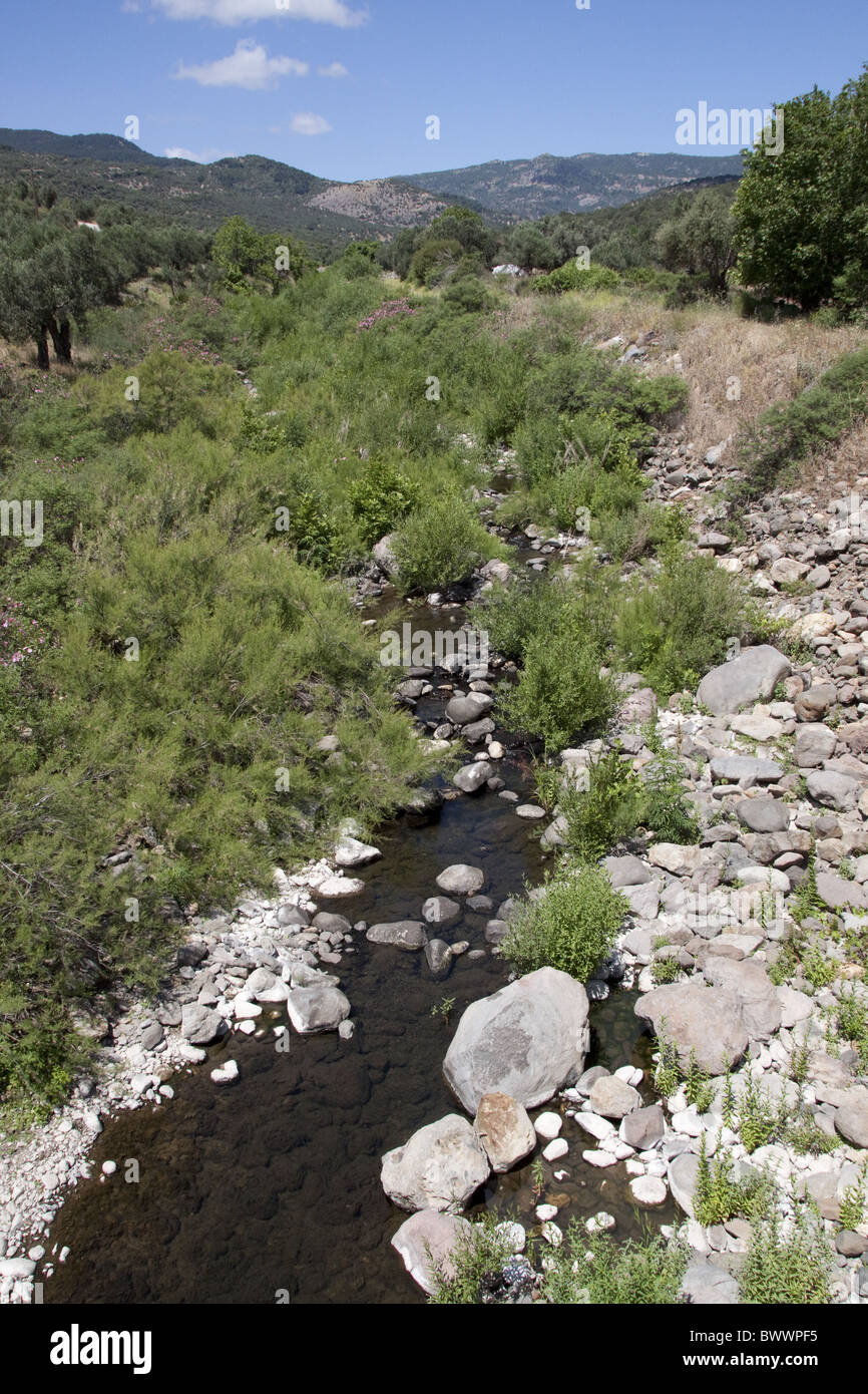 Christou River près de lesvos skala kallonis Banque D'Images