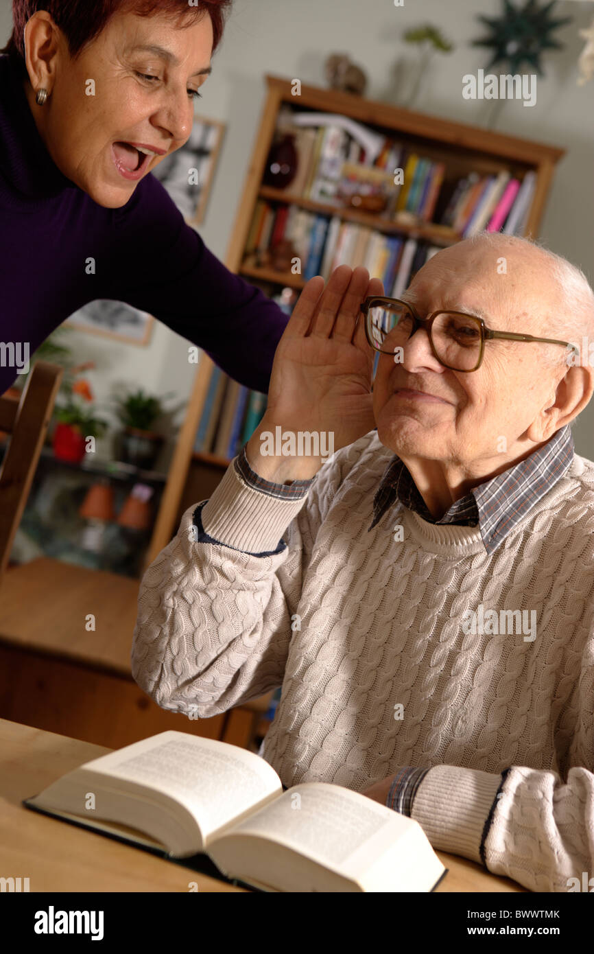 Le plus âgé (92 ans) à la retraite des personnes âgées personnes âgées Caucasian Banque D'Images