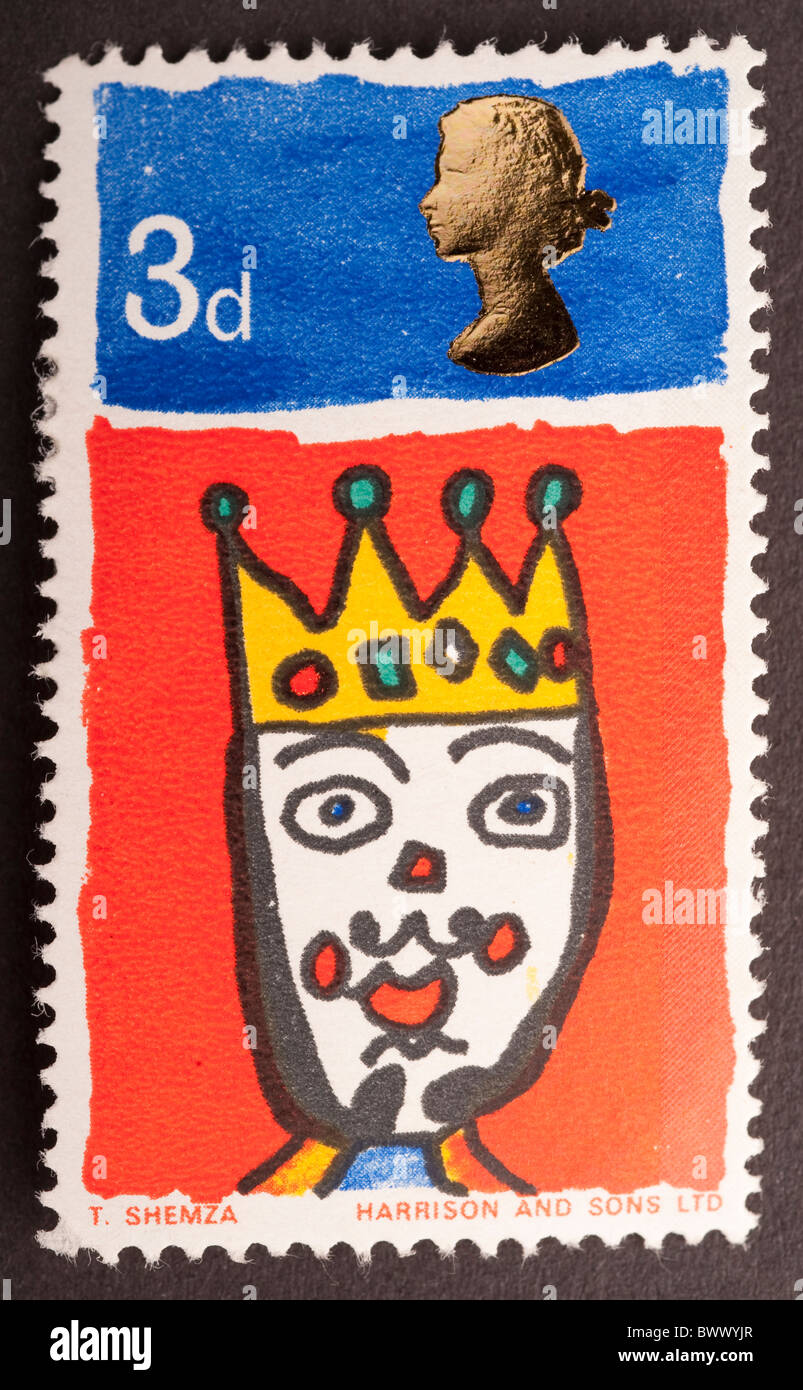 Royaume Uni timbre poste 3d Banque D'Images