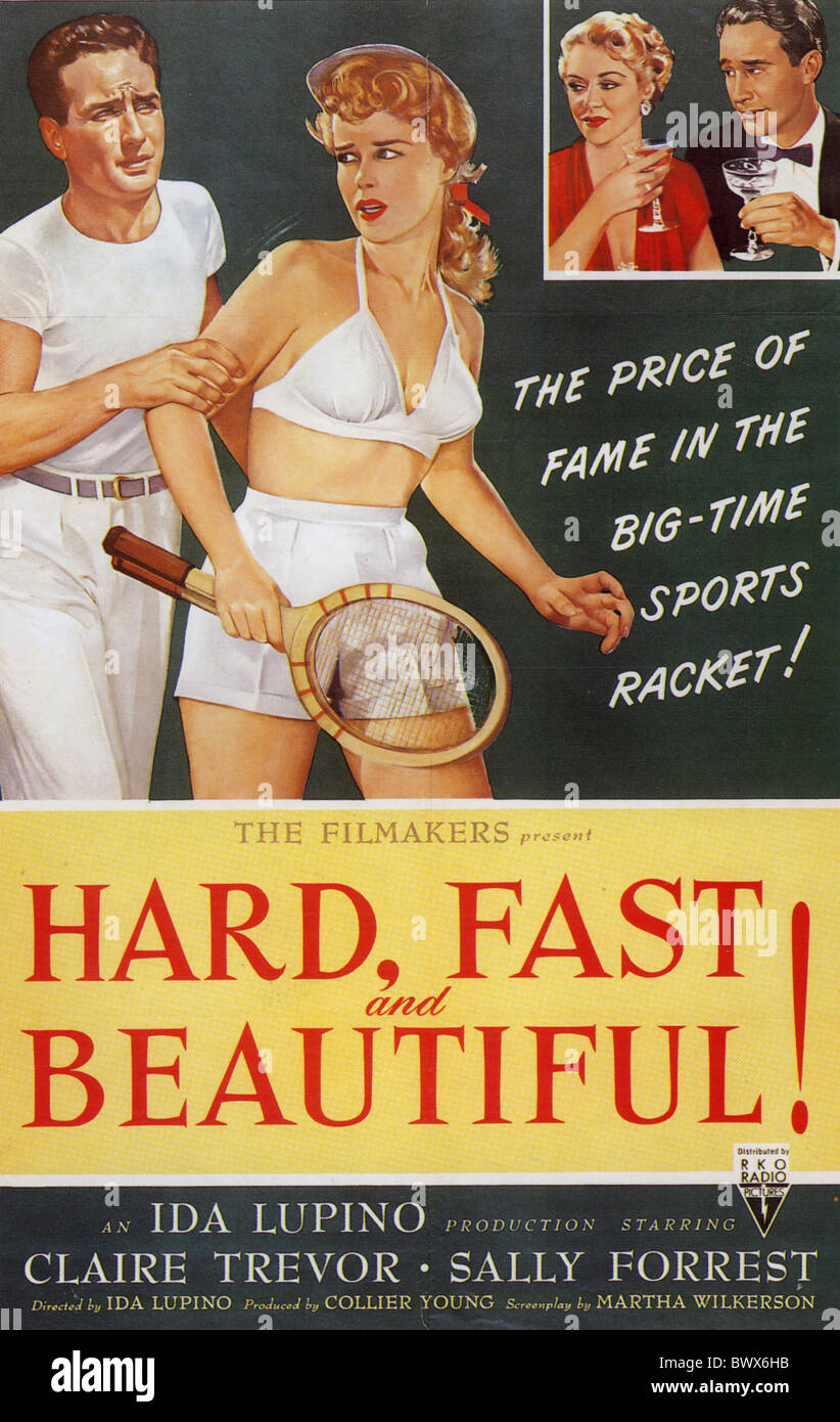 Disque, rapide et jolie affiche pour 1951 RKO avec IDA Lupino et Sally Forrest Banque D'Images