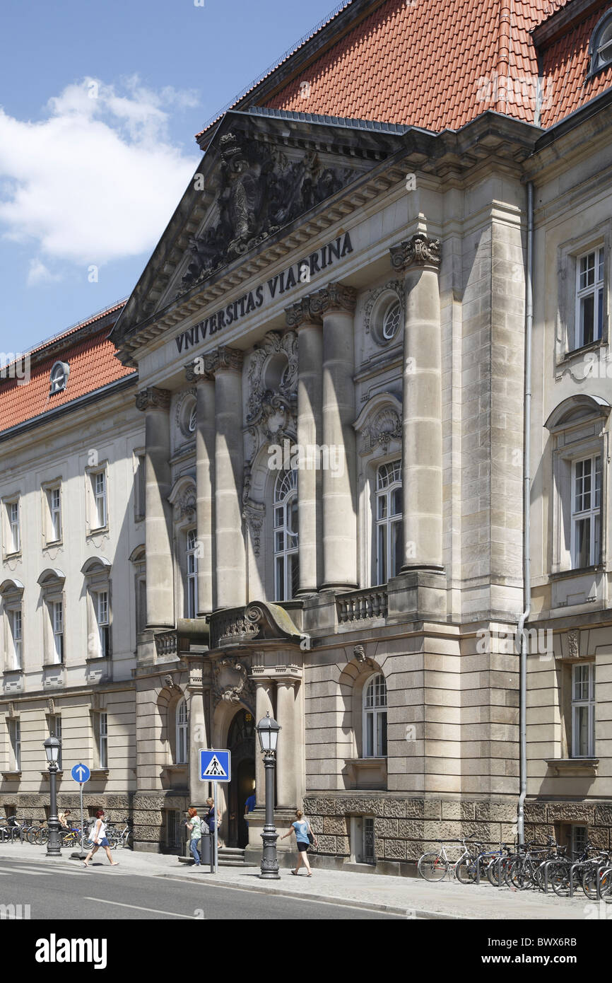 L'Université Européenne Viadrina Frankfurt Oder Bâtiment principal Banque D'Images