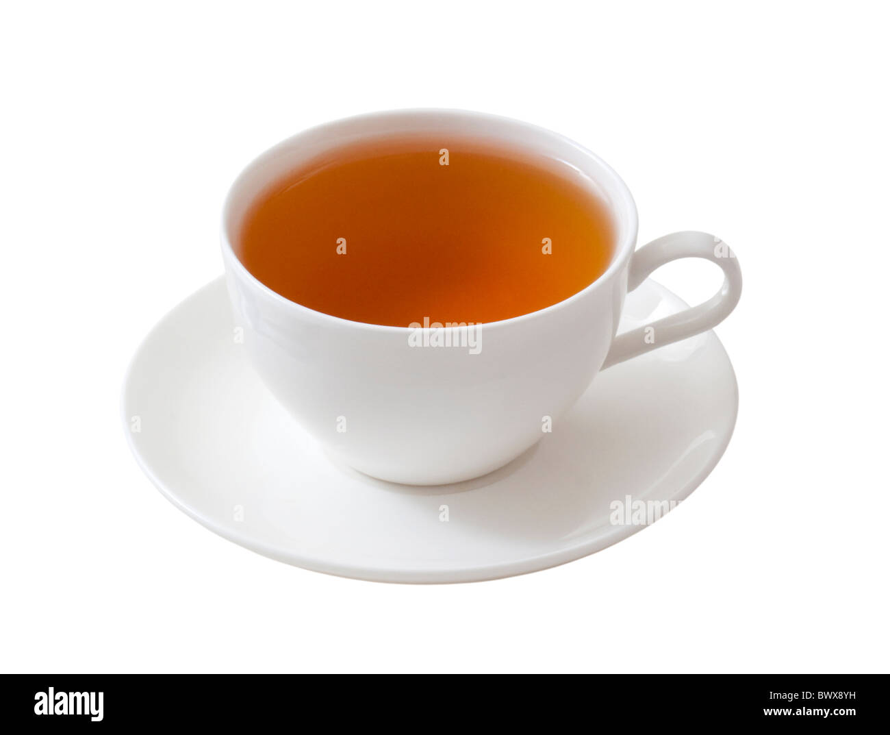 Tasse de thé isolé sur fond blanc Banque D'Images