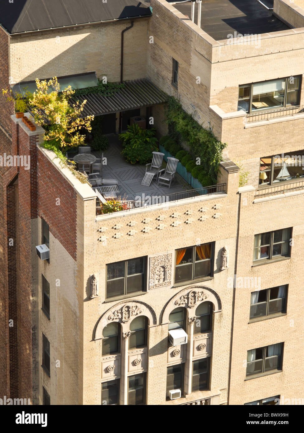 Toit-jardin urbain, Murray Hill, NEW YORK Banque D'Images