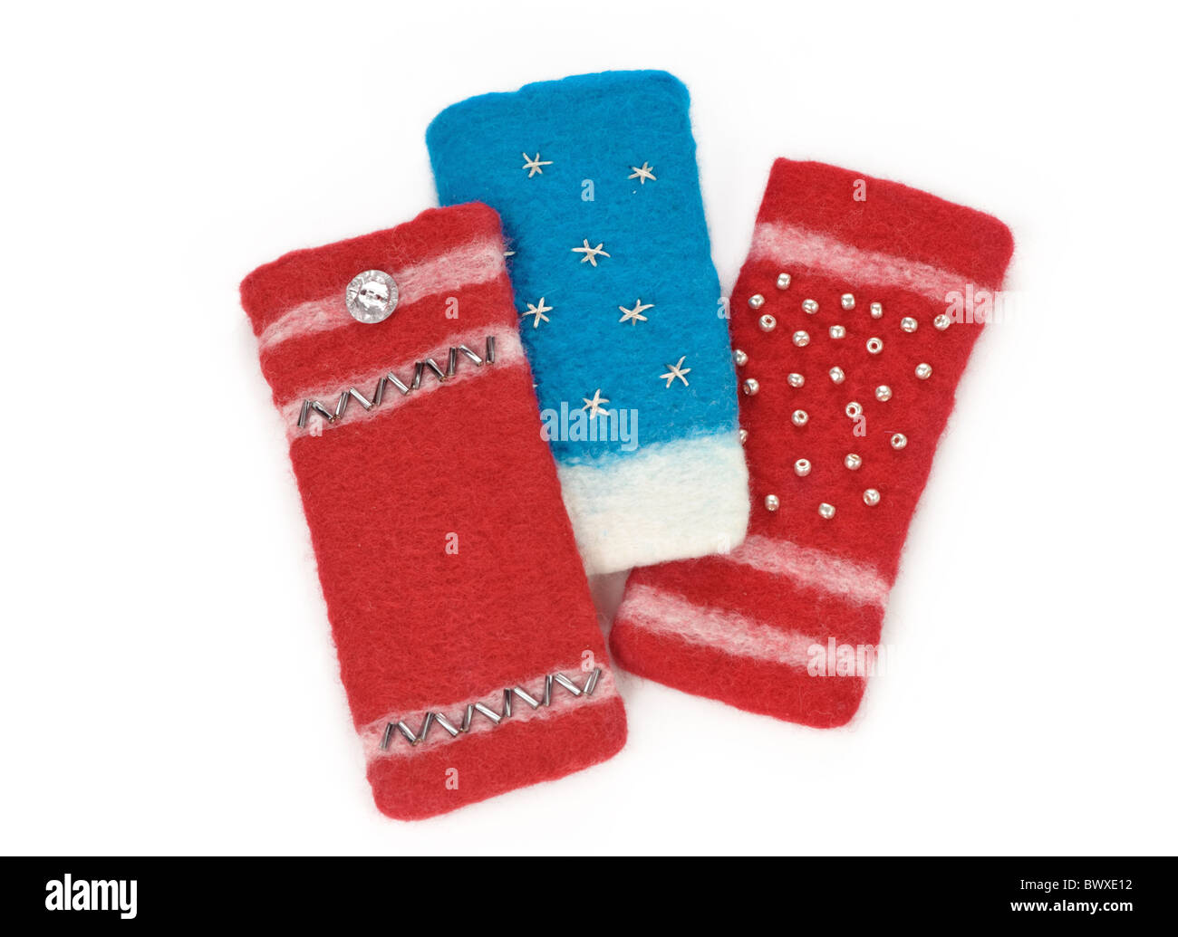 Téléphone portable cas isolés sur un fond blanc Banque D'Images