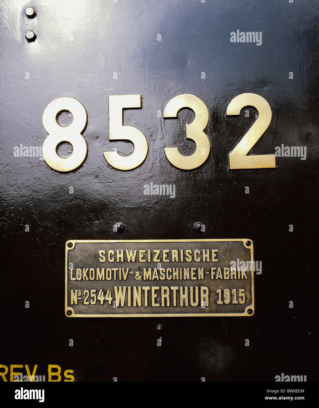 Nombre de locomotives CFF Suisse Europe plaque railroad Suisse Banque D'Images