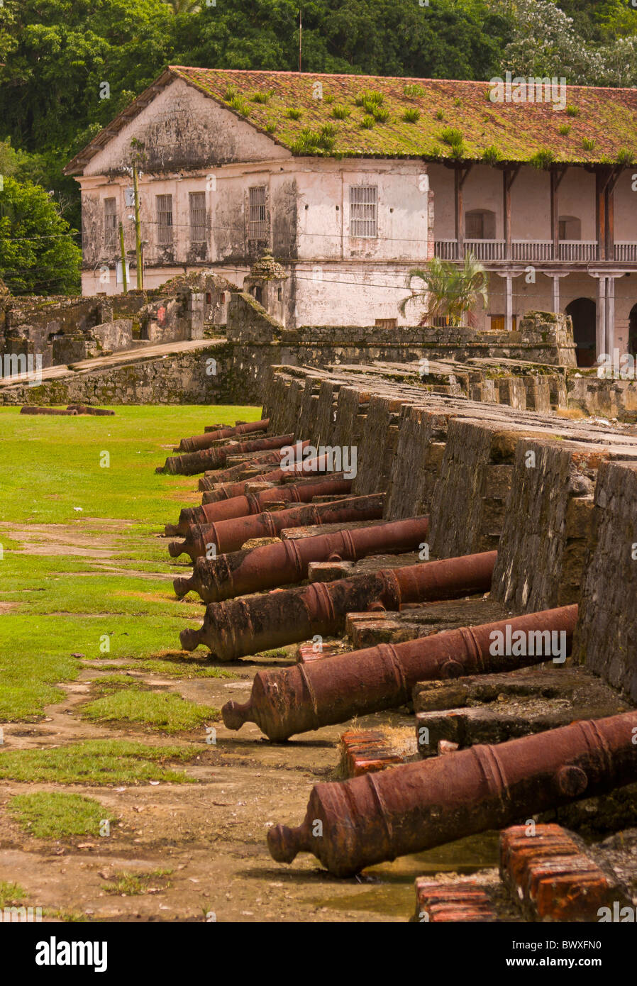 PORTOBELO, PANAMA - Fort de Jeronimo. Banque D'Images