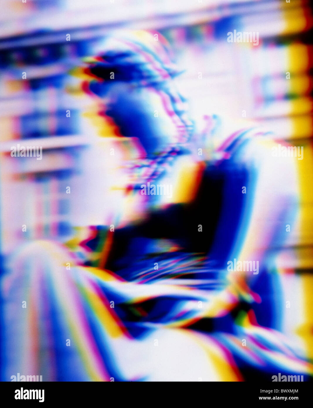 Femme Europe plastiques Paris statue pierre aliéner brouille Banque D'Images