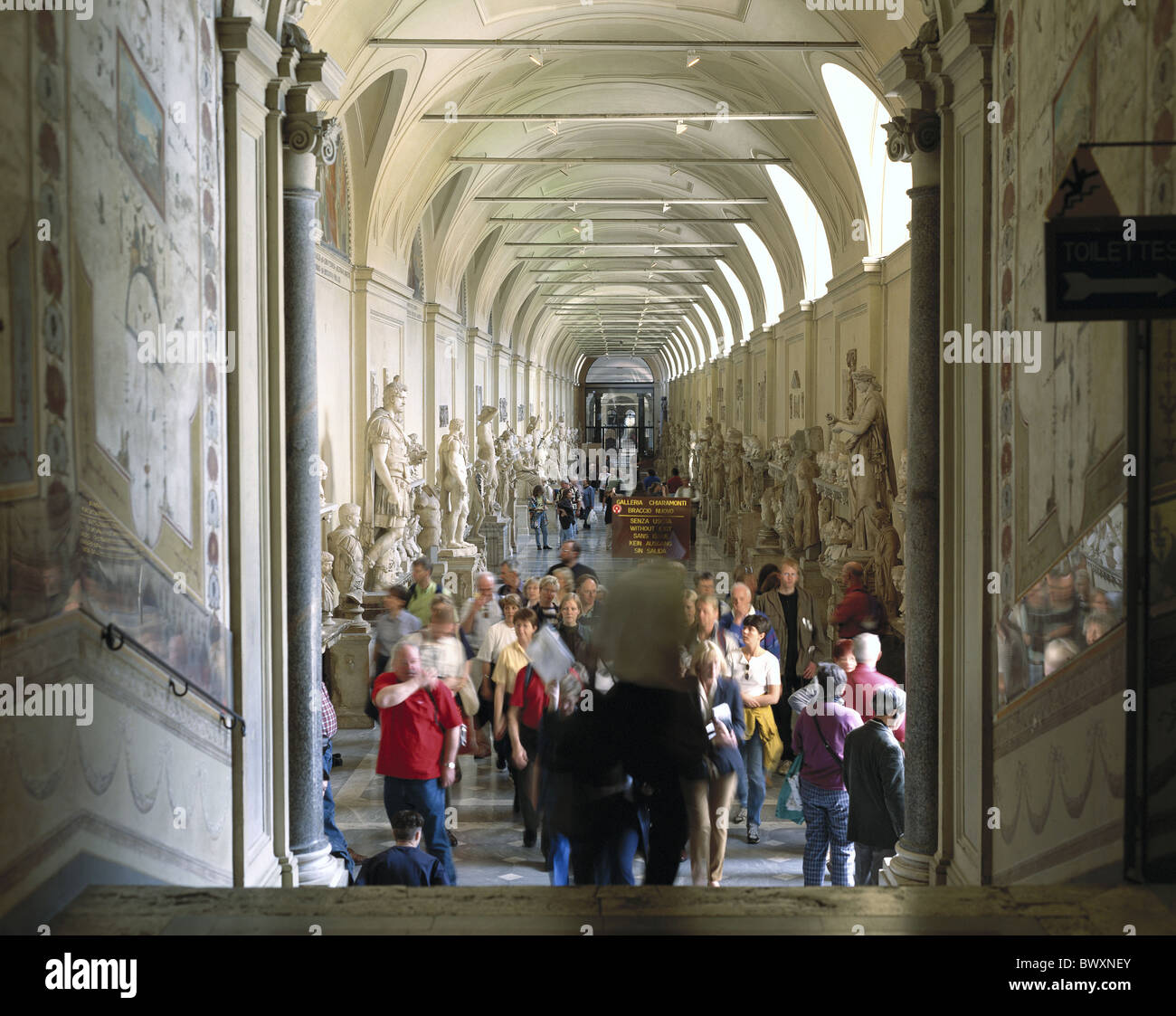 L'intérieur d'Italie Europe monde antique l'antiquité romaine musée de sculptures en pierre Vatican Banque D'Images