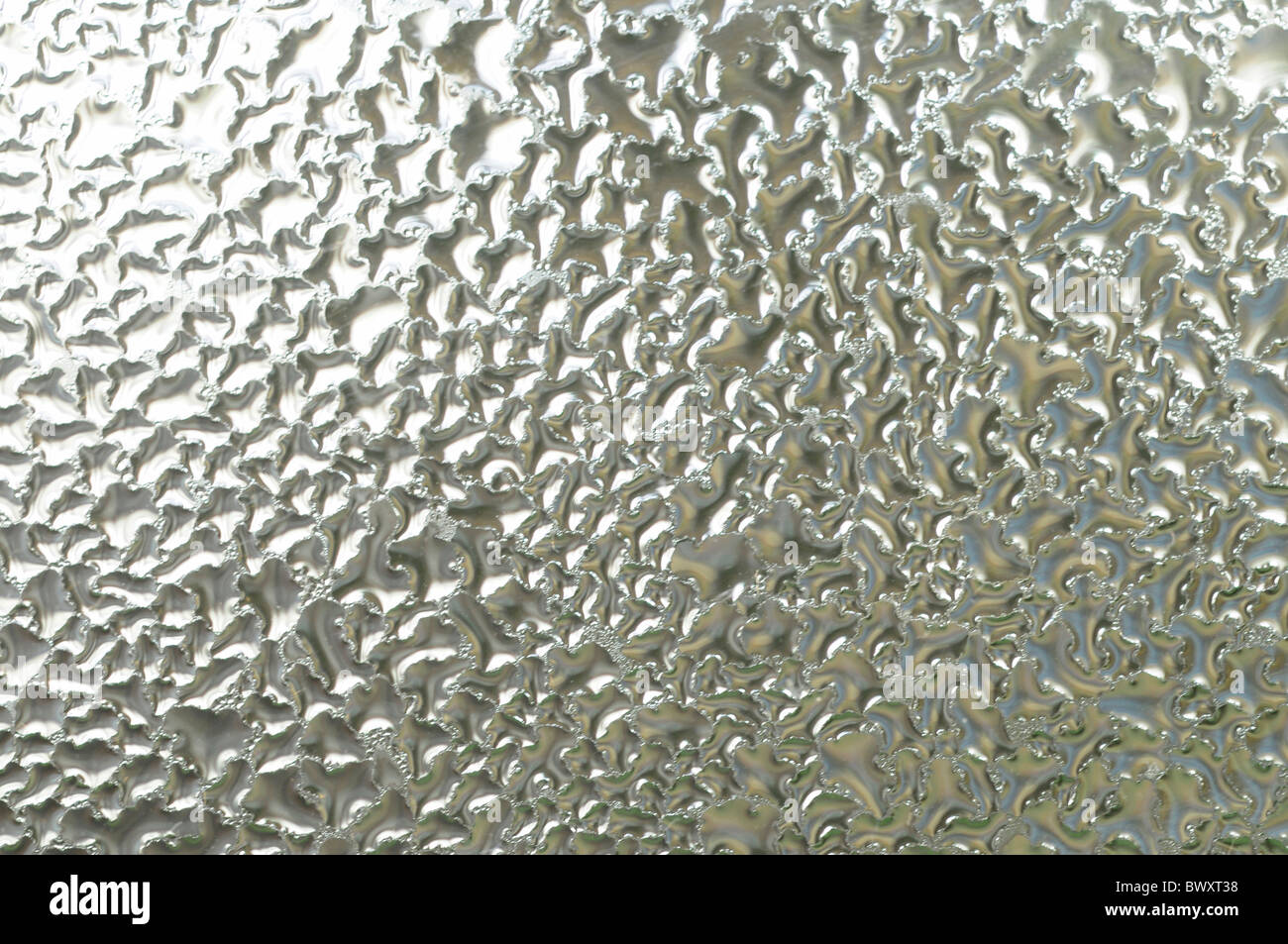 La condensation d'eau sur le verre. L'horizontale Banque D'Images