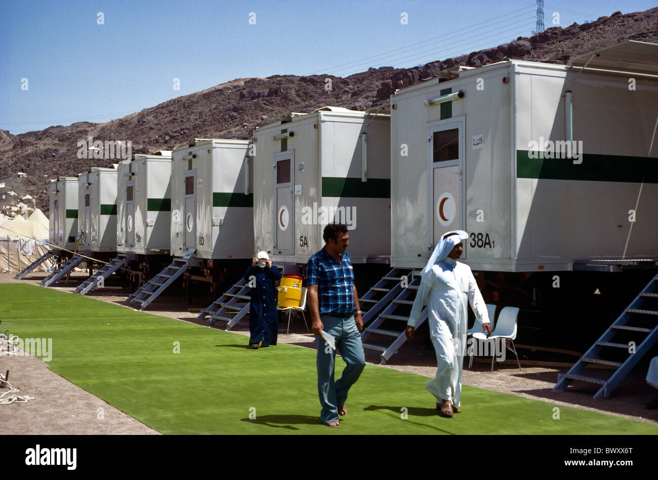 Arabie saoudite cliniques mobiles de l'Autorité du Croissant-Rouge Banque D'Images