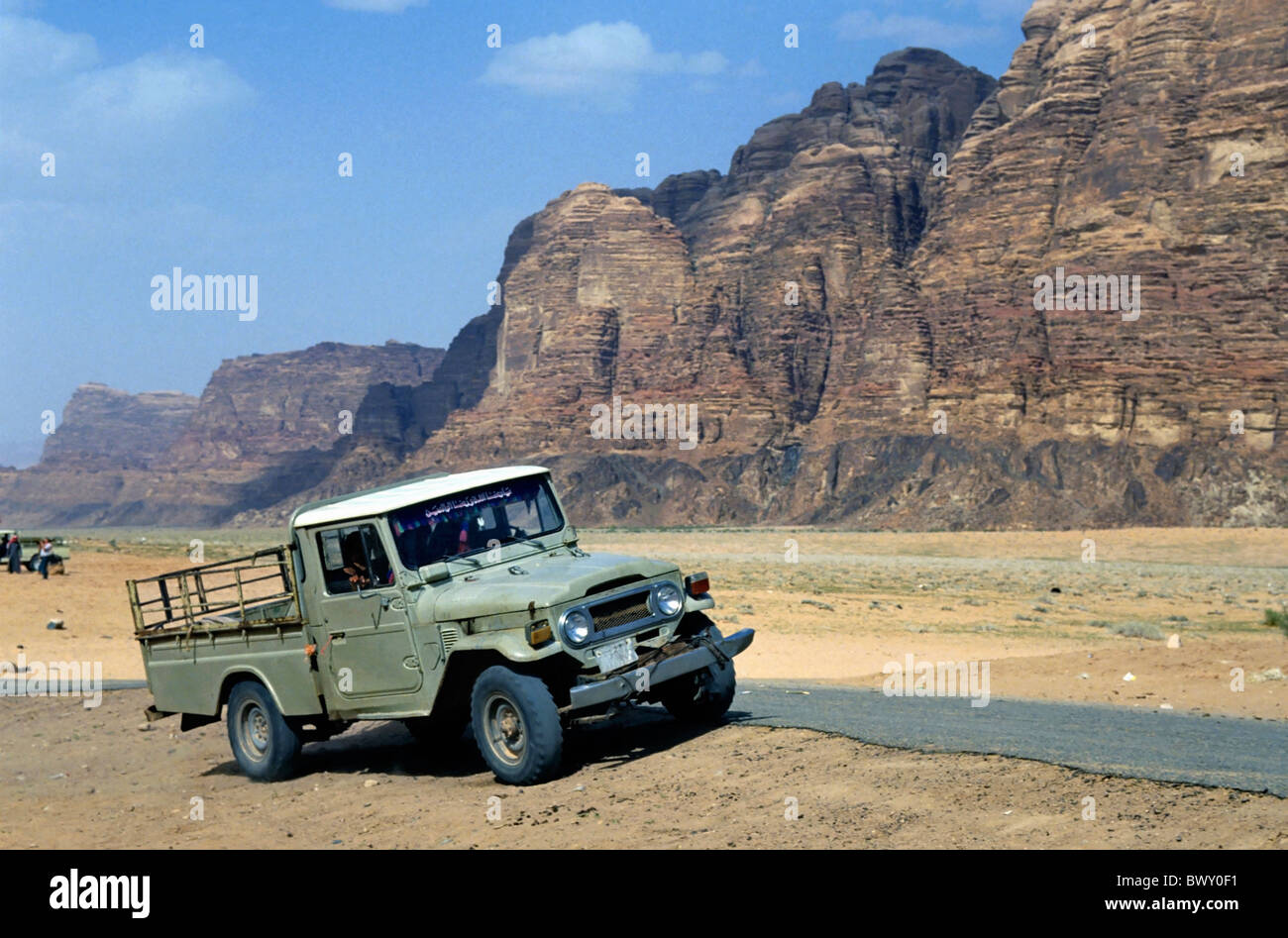 Le Wadi Rum, le désert, la Jordanie Banque D'Images