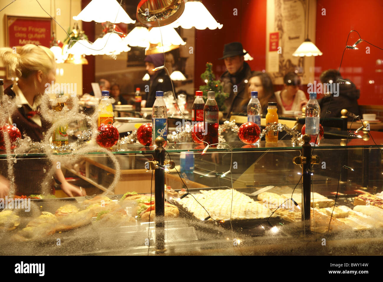 Weihnachten Berlin Pariser Platz Bäckerei Geschäft Bakery Entreprises Boutique Banque D'Images