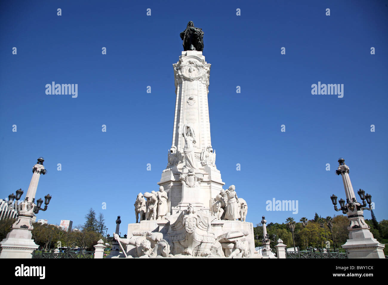 Portugal Lissabon Lisbonne Lisboa Praca do Marques de Pombal Banque D'Images