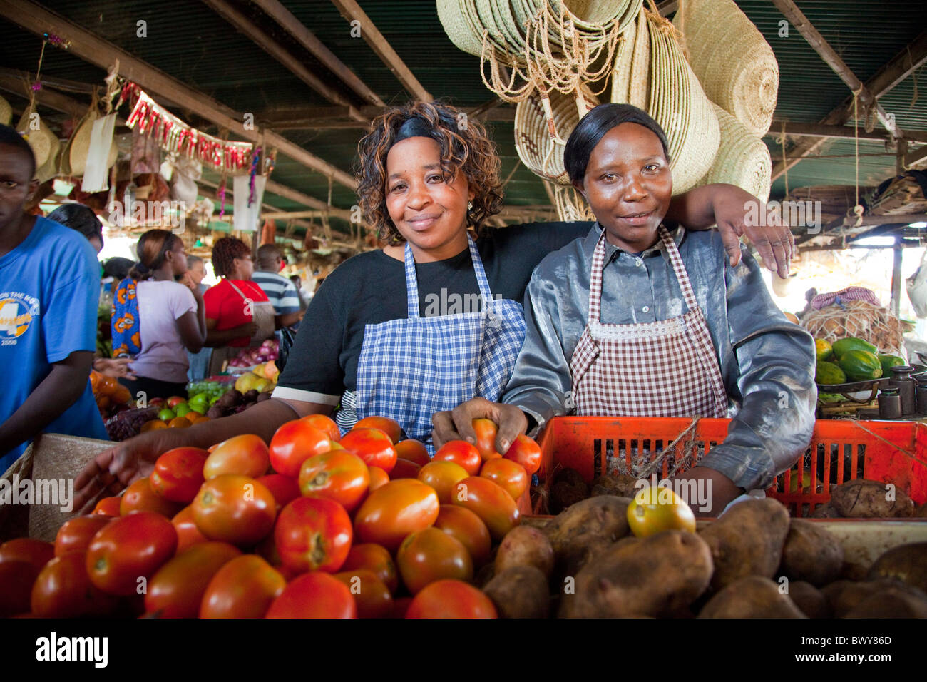 Nouveau parc de la ville de Ngara Hawkers Market, Nairobi, Kenya Banque D'Images