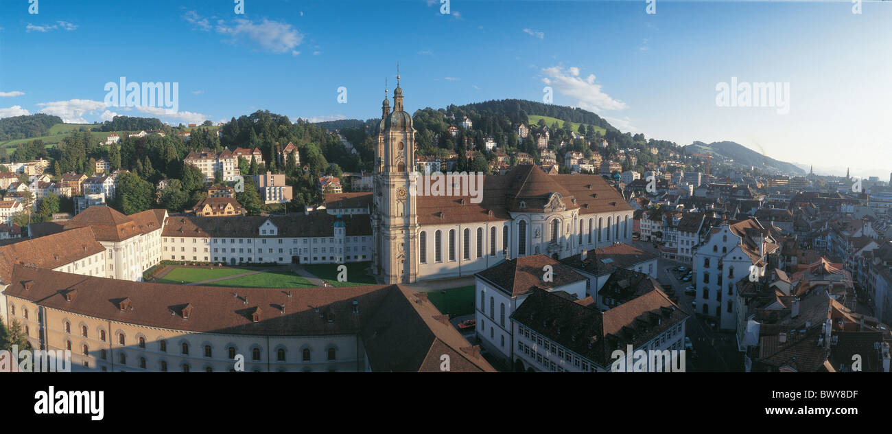 Arrangement église ville collégiale cloître boîtier culture vieille ville de Saint-Gall panorama Switzerl Banque D'Images