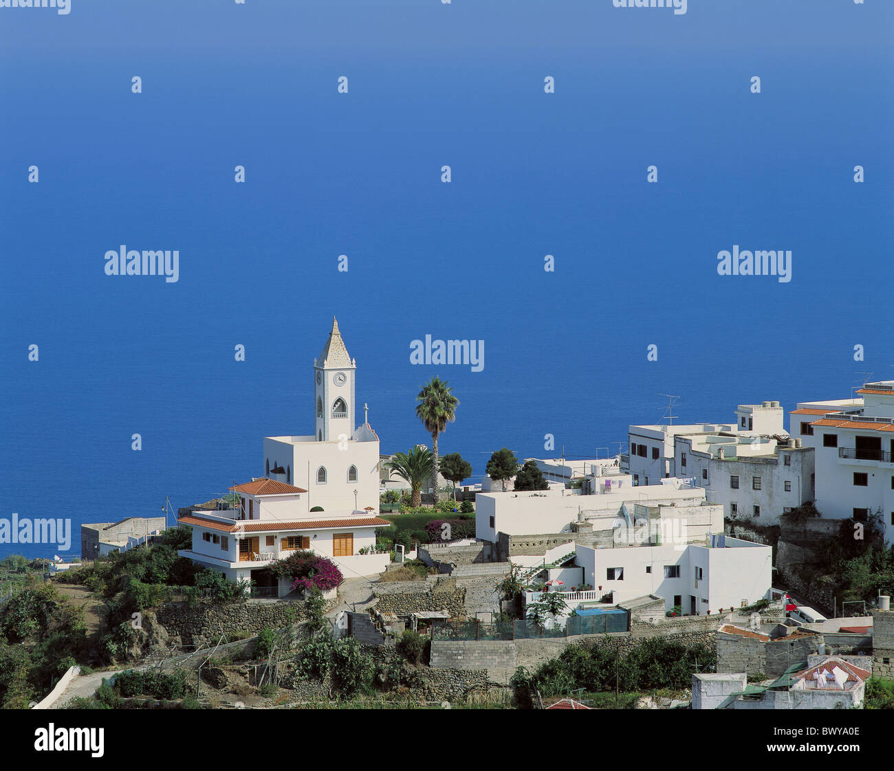 Europe Espagne Canaries Tenerife isles coast La Guancha paysage mer panorama Banque D'Images