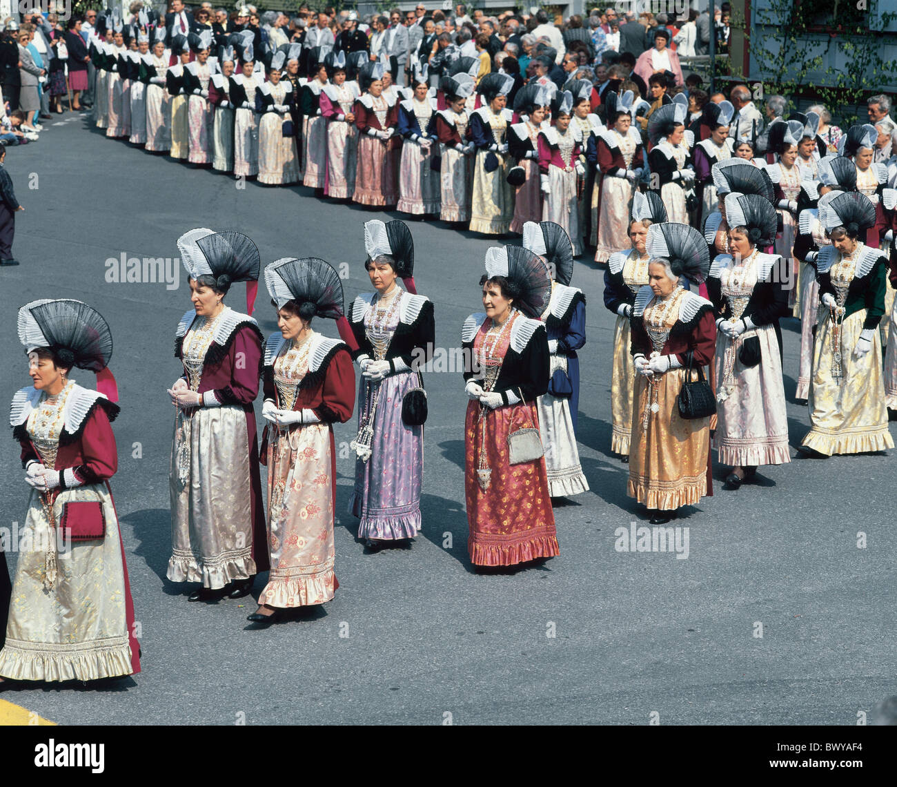 Appenzell folklore coiffures déplacer costume national costume national modèle ne libération réinstallation procession Banque D'Images
