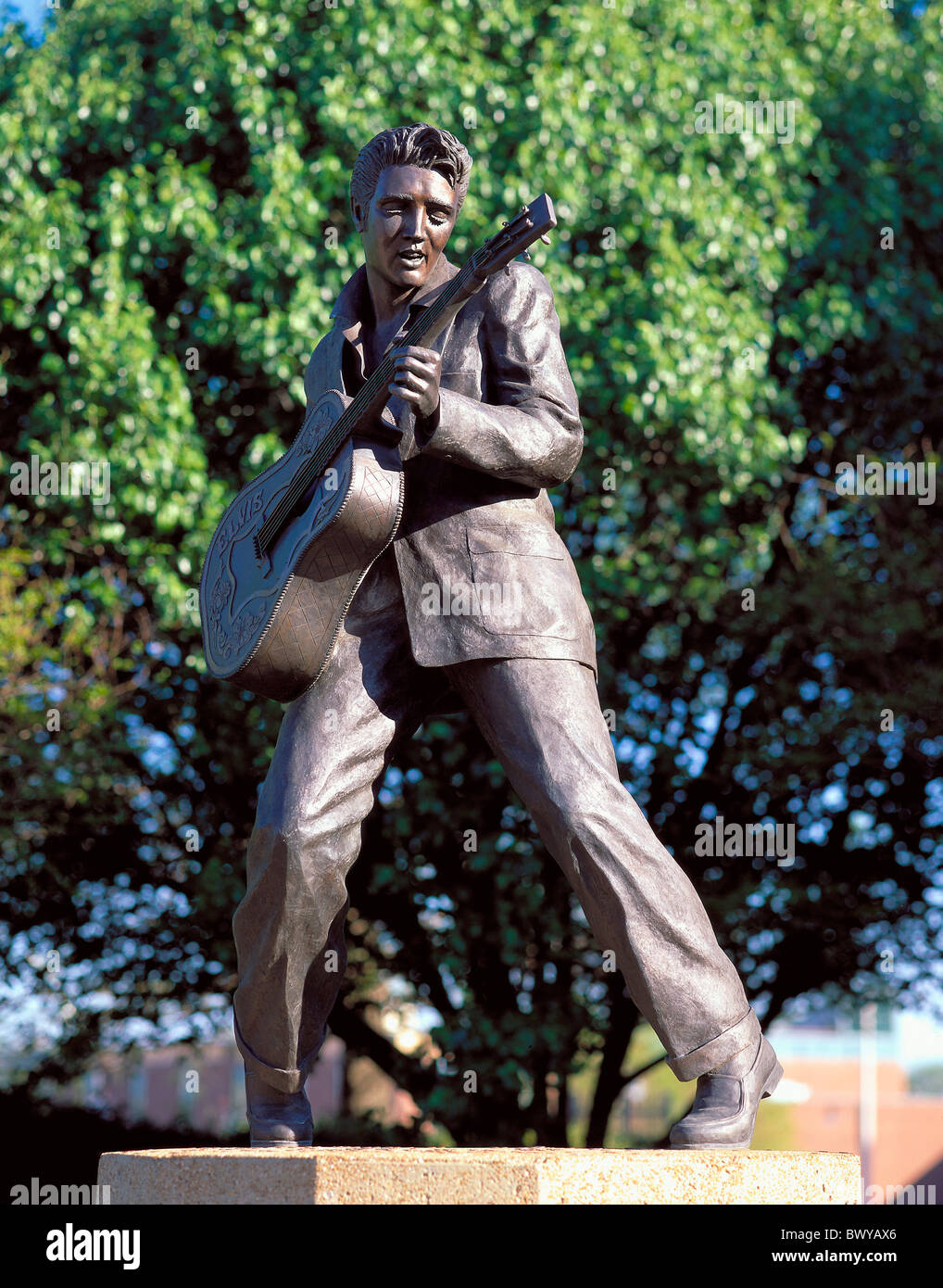 États-unis d'Amérique Amérique du Nord New York Memphis Elvis Presley Graceland sculpture en bronze Banque D'Images