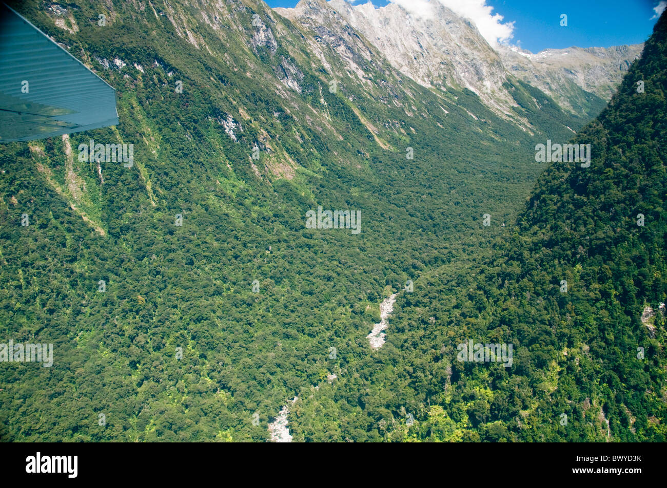 Mount Aspiring National Park & Glaciers,Milford Sound, 'Piopiotahi, Mitre Peak', Milford Track,Parc National de Fiordland, NZ Banque D'Images