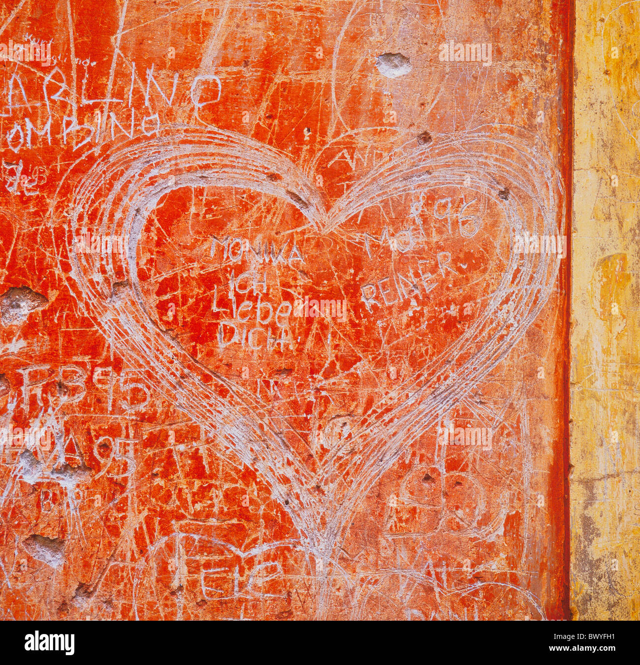 Compétences de l'art Graffiti griffonnages heart love symbol Banque D'Images