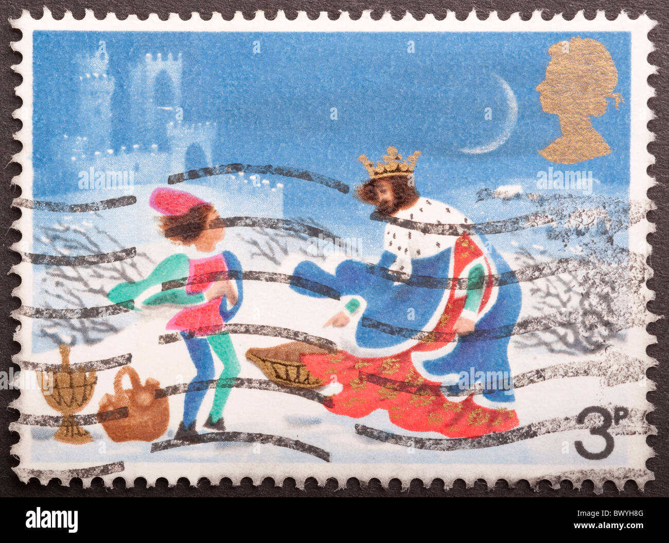 Royaume Uni timbre poste 3d, 1973 Question Banque D'Images