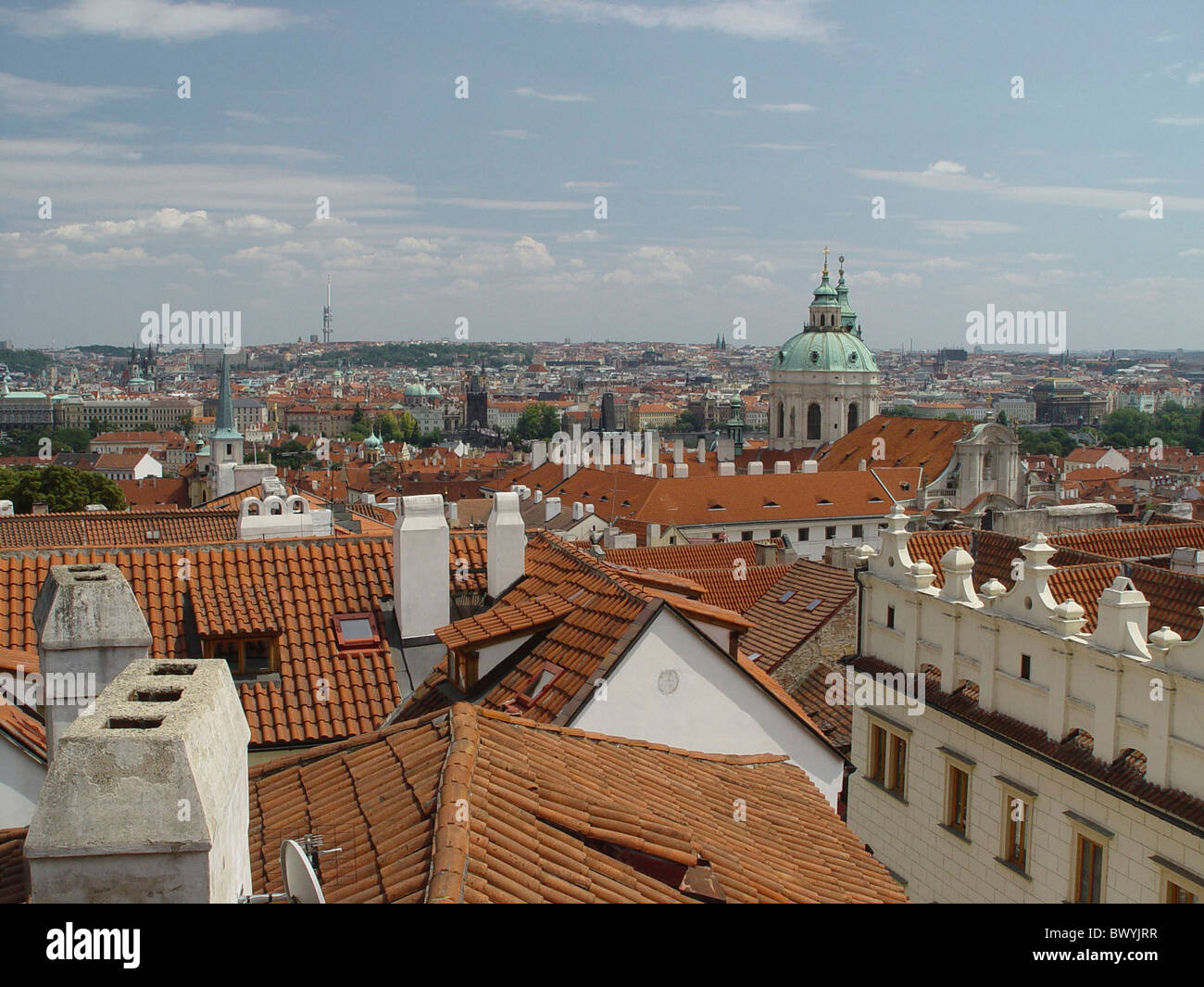 Ville Prague dome toitures city tours Europe Tchéquie rooks sommaire Banque D'Images