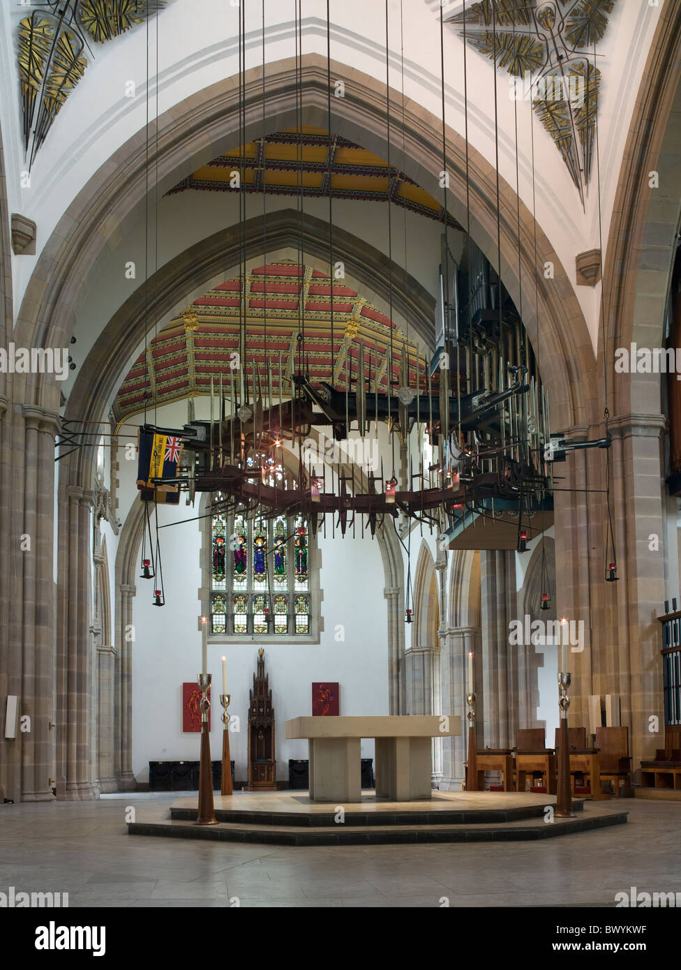 Autel de la cathédrale de Blackburn, corona & transept Banque D'Images