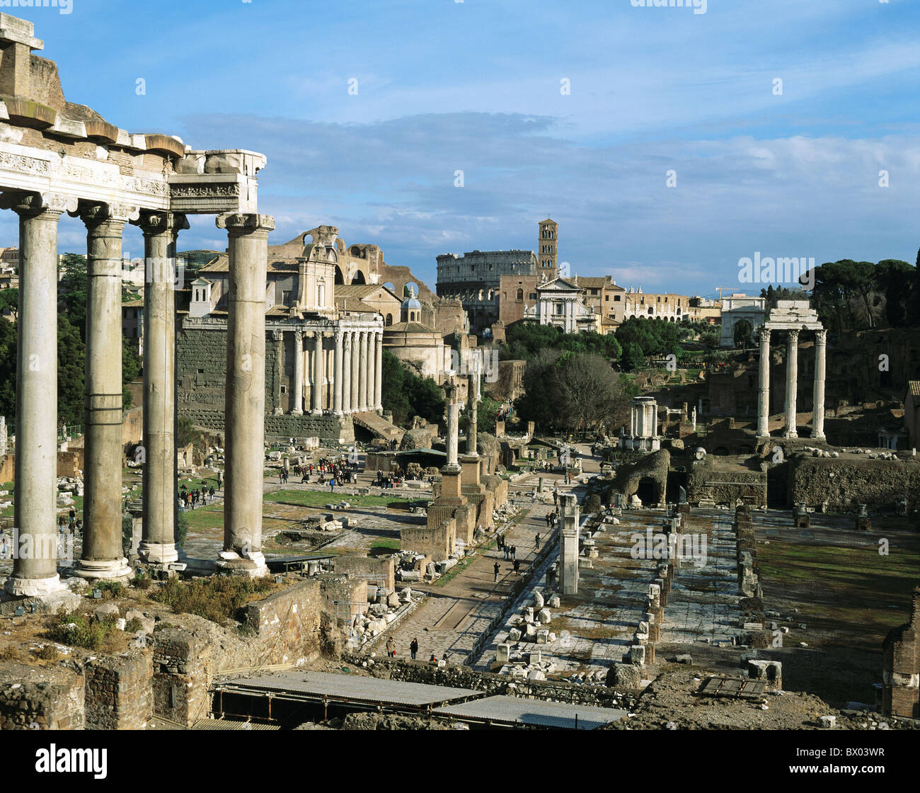 Un monde ancien antiquité historique forum Italie Rome Europe Roman Roman ruins Banque D'Images