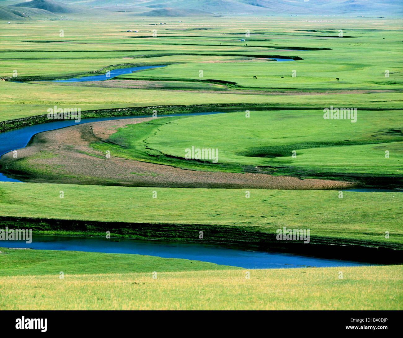 Rivière Mergel, ancienne bannière Barag, Hulunbuir, région autonome de Mongolie intérieure, Chine Banque D'Images